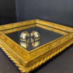 Two Tone Silver and Gold Earrings